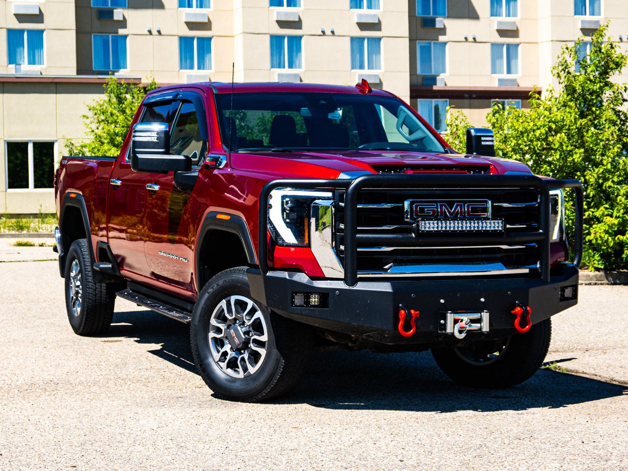 2025 GMC Sierra 3500HD 4WD Crew Cab 159 SLT Red Sherwood Park - photo #1