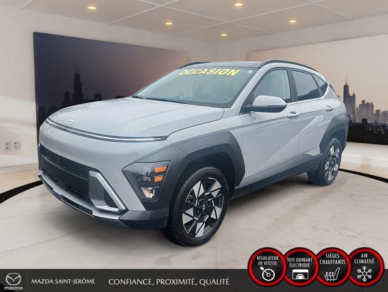 2025 Hyundai Kona Preferred avec ensemble Trend | CUIR | TOIT OUVRANT | AWD | Grey