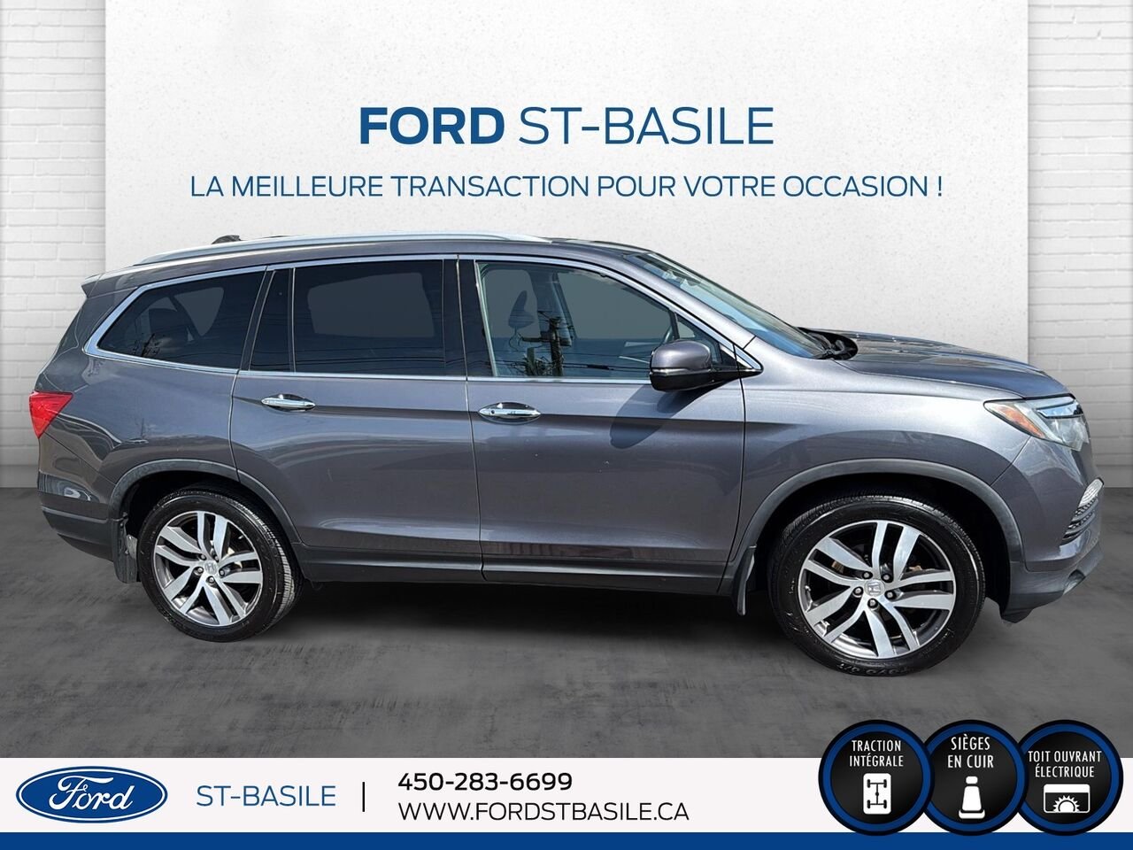 HONDA PILOT 2016 Gris Saint-Basile-le-Grand - photo #8