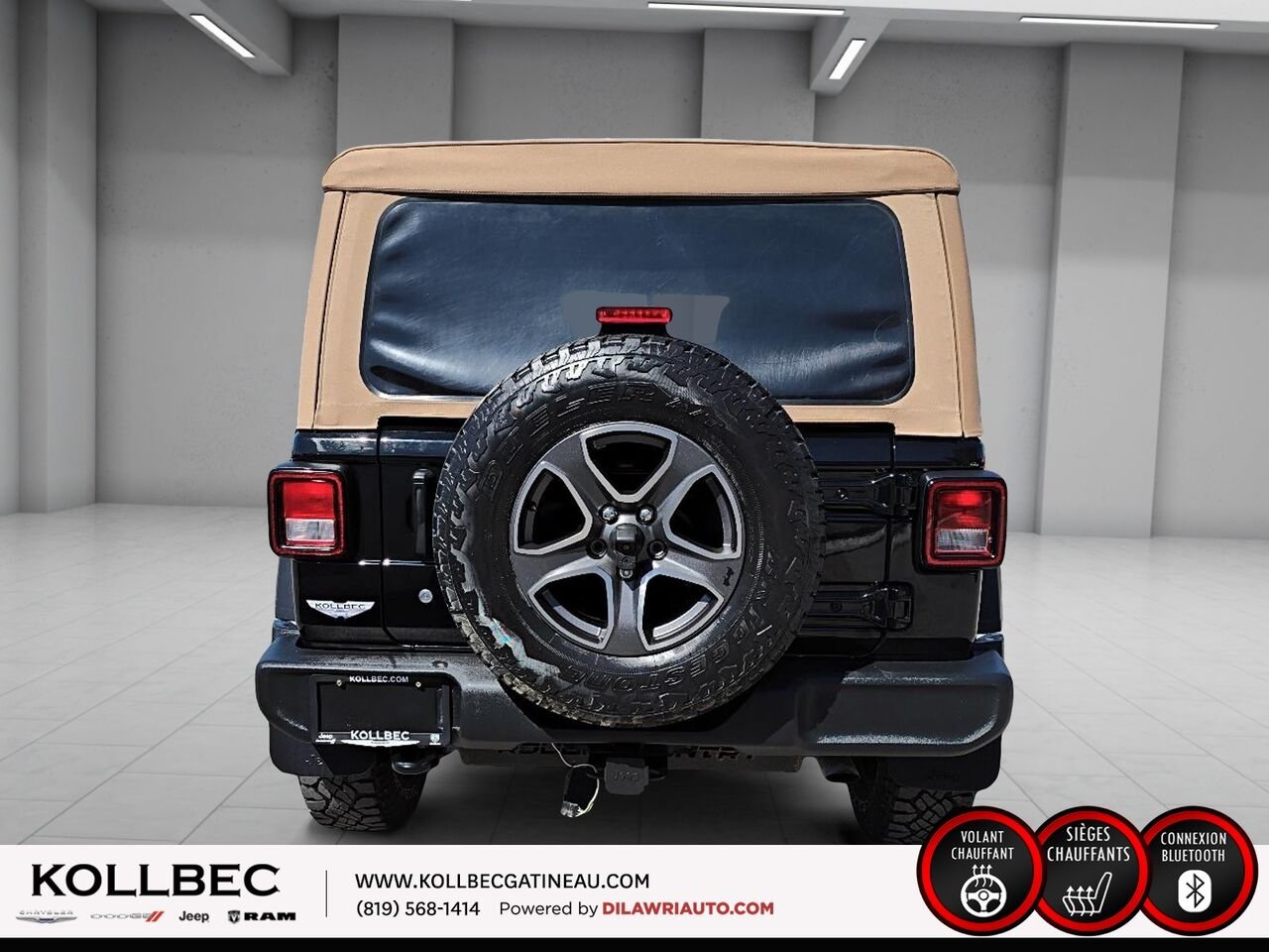 2020 JEEP WRANGLER UNLIMITED 26532 | Sport Noir et Havane 4x4 Black Gatineau - photo #14