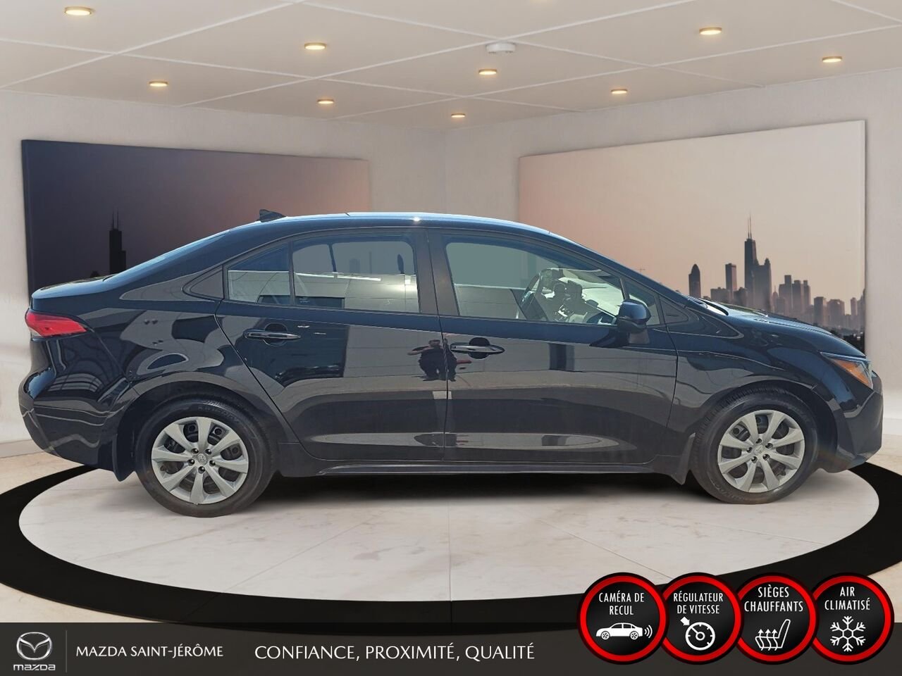 Toyota Corolla LE CVT 2023 Noir Saint-Jérôme - photo #4