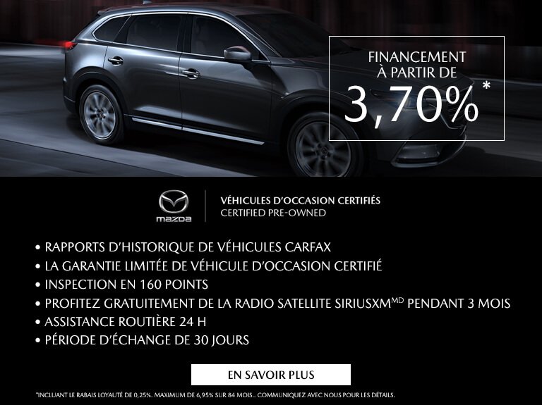 Mazda CERTIFIÉS accueil novembre 3.70