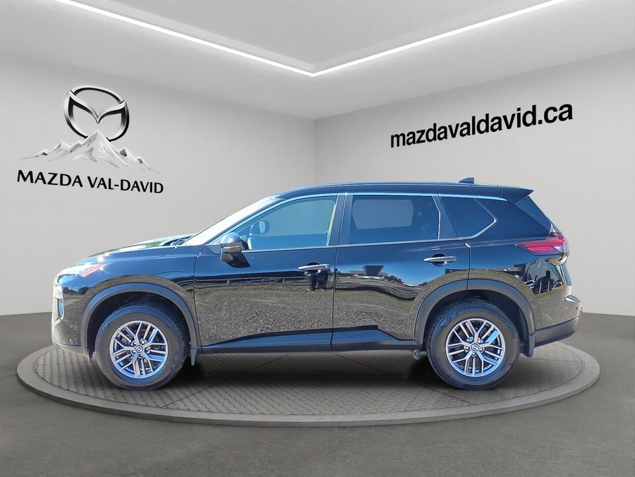 2024 Nissan Rogue S TI, volant chauffant, détecteur d'angles morts, cruise control Black