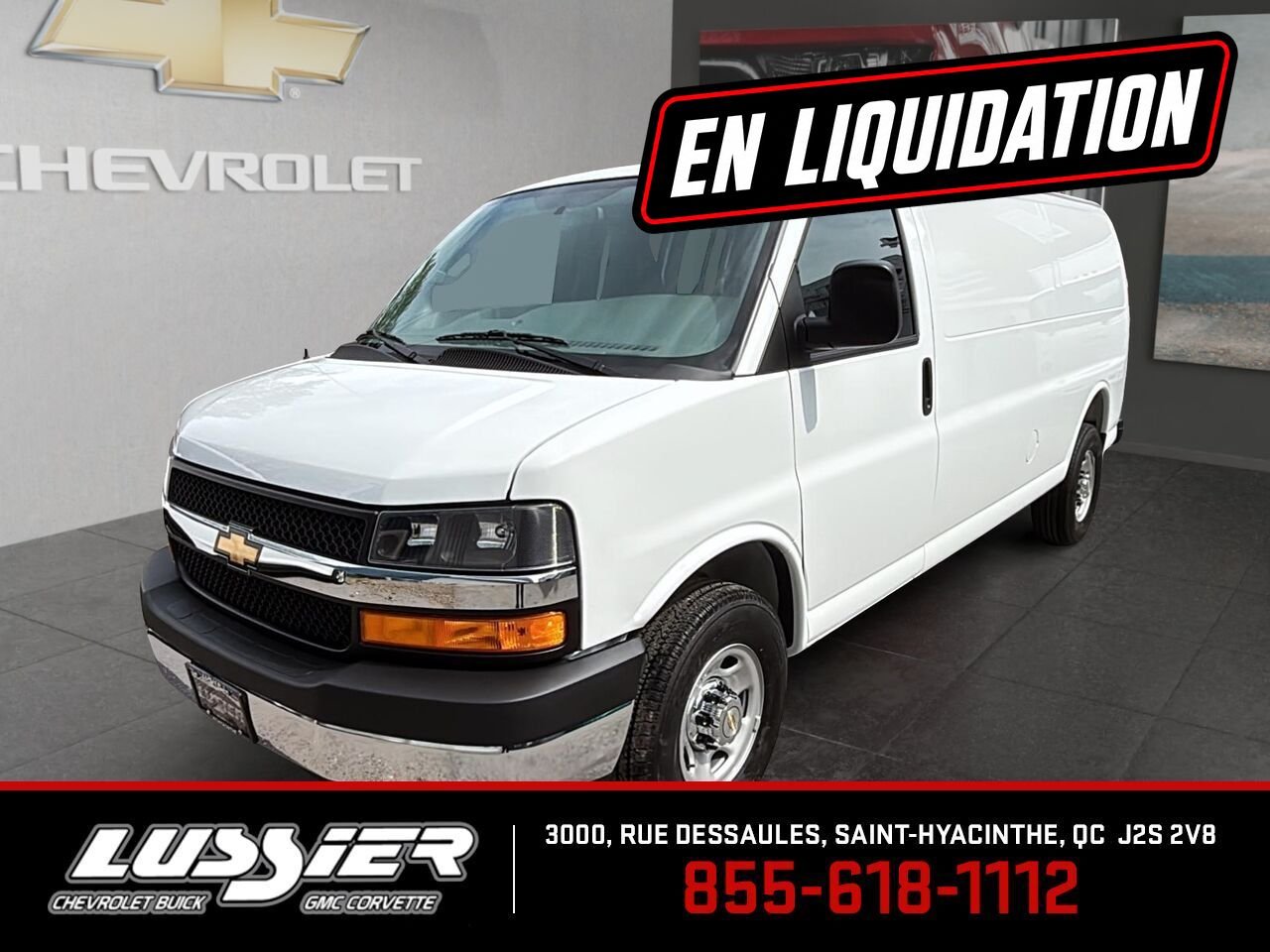 Chevrolet Fourgonnette Express utilitaire Traction arrière 3500 155 po 2026 BLANC SOMMET Saint-Hyacinthe - photo #0
