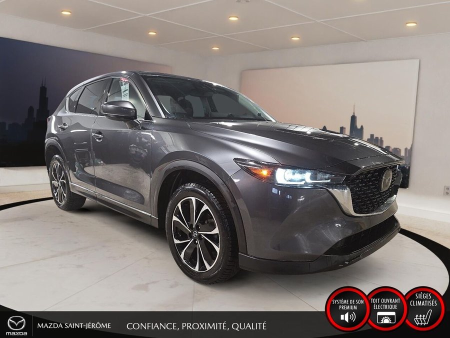Mazda CX-5 GT | TOIT OUVRANT | CUIR | AWD | NAVIGATION | 2022 Gris