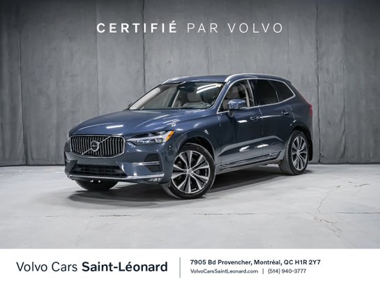 2022 Volvo XC60 B6 INSCRIPTION ADVANCED CLIMAT AFFICH. TÊTE HAUTE MAGS 20PO CAM. 360 Blue