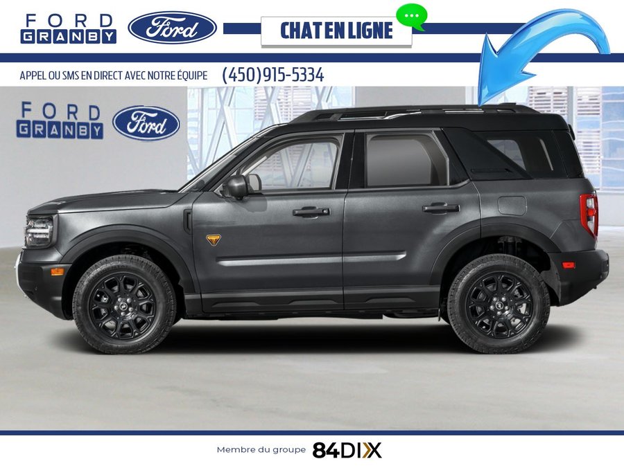 Ford Bronco Sport Badlands 4x4 2026 Gris carbonisé métallisé