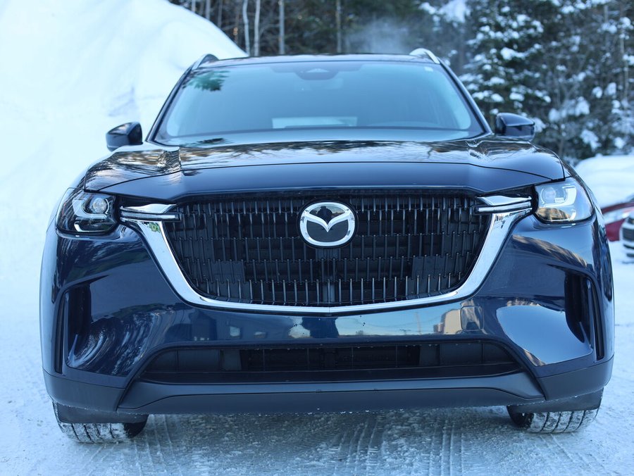 Mazda CX-90 hybride rechargeable GS-L, Mode hybride, awd, toit ouvrant panoramique, cuir 2025 Bleu cristal foncé mica