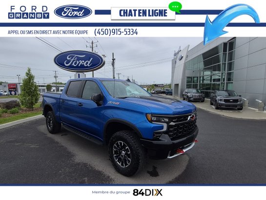 Chevrolet Silverado 1500 ZR2 cabine multiplace 4RM 147 po 2022 Bleu