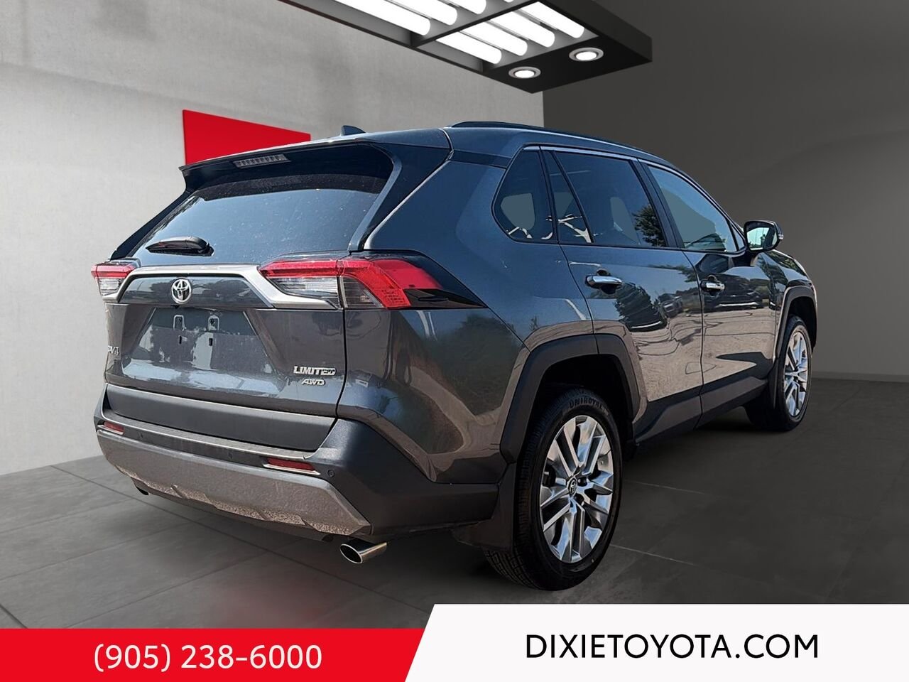 2021 Toyota RAV4 LIMITED AWD / HEATED AND VENTILATED SEATS / MOONROOF / LEATHER SURFACE / ALLOY WHEELS / CARPLAY AND ANDROID AUTO Grey Mississauga - photo #3