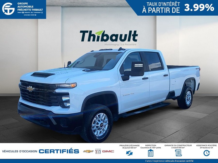 GMC SIERRA WT cabine multiplace 4RM 172 po 2024 Blanc