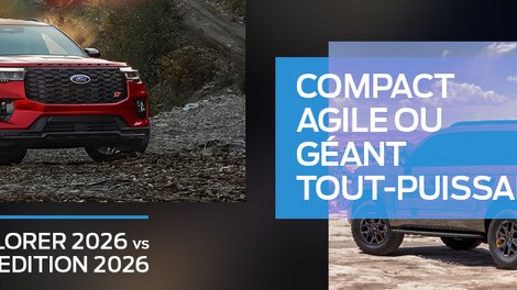 Comparaison Ford Explorer vs Expedition 2026 : quel VUS Ford est fait pour vous?