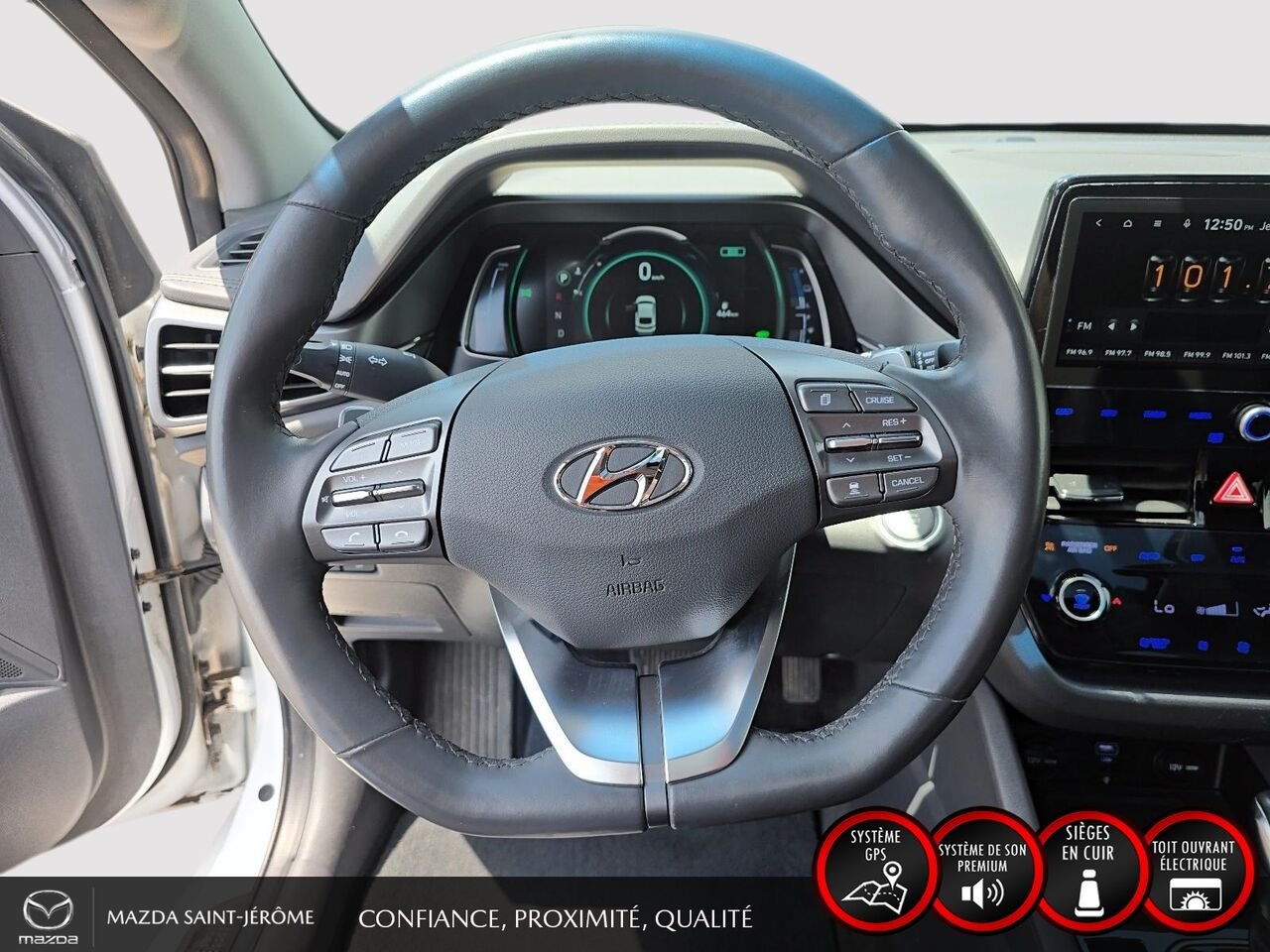 2020 Hyundai Ioniq hybride rechargeable Ultimate | TOIT OUVRANT | CUIR | White Saint-Jérôme - photo #13