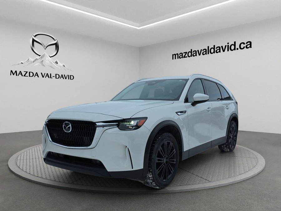 2024 Mazda CX-90 hybride rechargeable GS-L AWD, Volant chauffant, Toit ouvrant panoramique, Sièges en cuir White