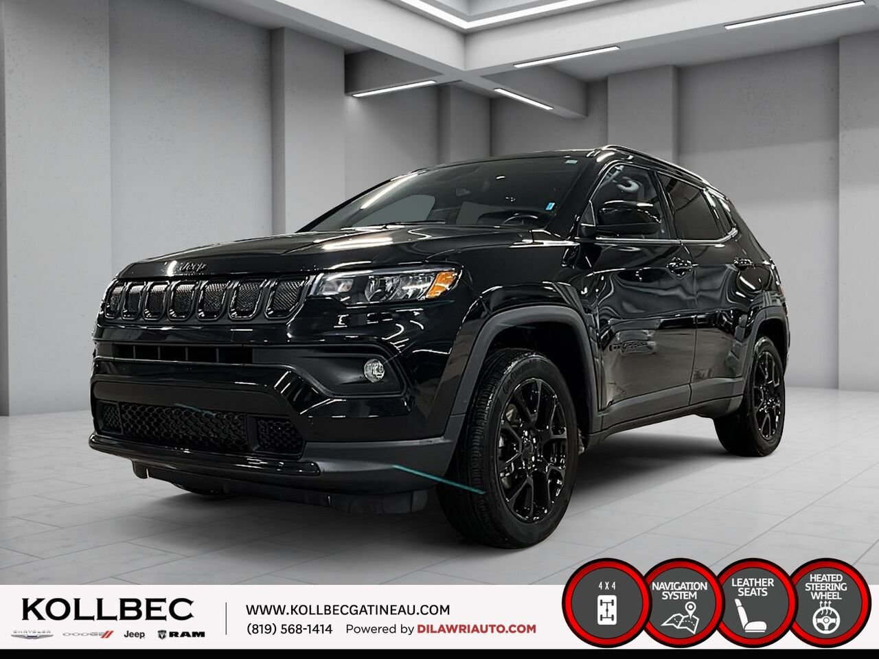 Jeep Compass 223280 | Altitude 4x4 2022 Couche nacrée cristal noir étincelant Gatineau - photo #0