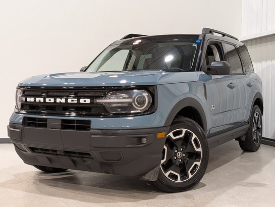 Ford Bronco Sport Outer Banks 4x4/Cuir et suède/Navigation/Carplay 2023 Bleu