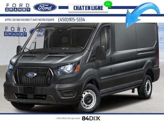 Ford Transit fourgon utilitaire T-250 PA toit moyen 148 po PNBV de 9 070 lb 2025 Gris carbonisé métallisé
