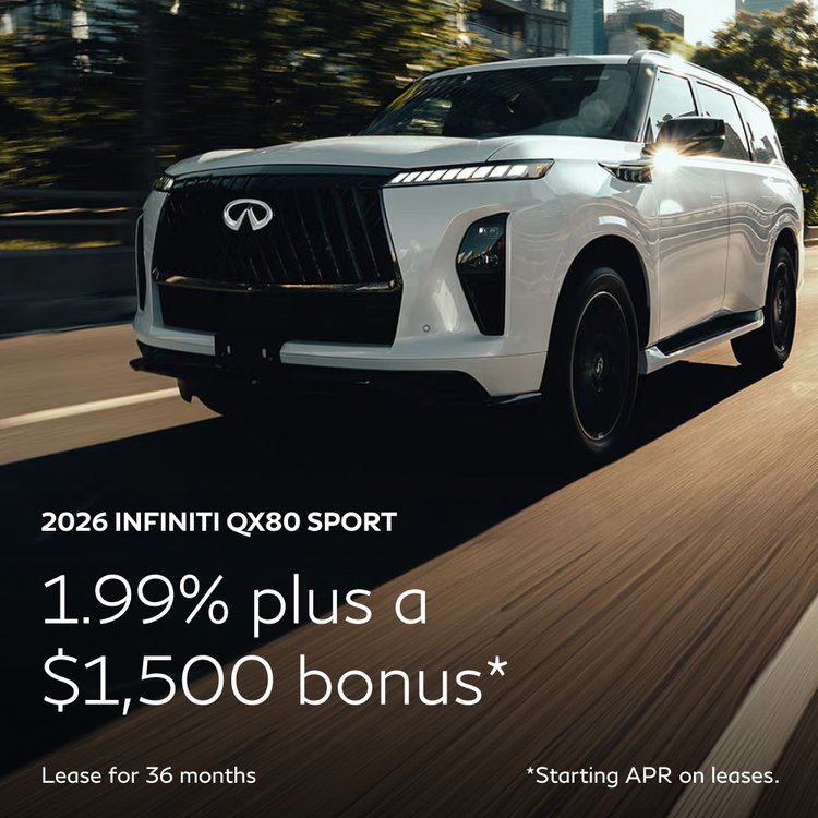 Infiniti juillet Promo 1000x1000 QX80 Sport EN