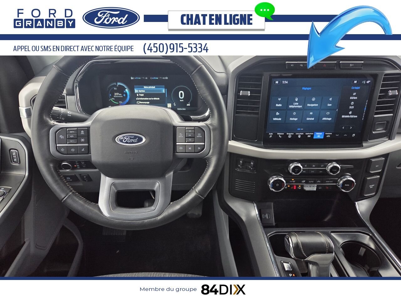 Ford F-150 Lightning 2023 Noir Granby - photo #9