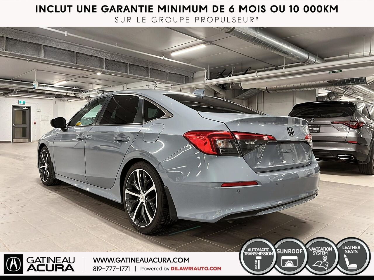 Honda Civic Touring 2022 Gris Ottawa & Gatineau - photo #6