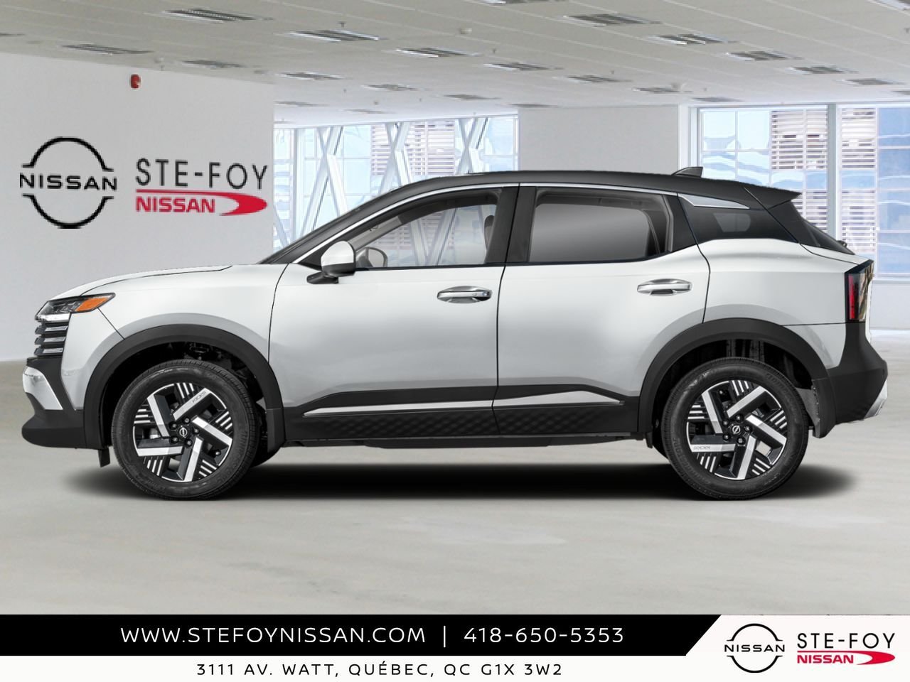 NISSAN Kicks 2026 Blanc d'Aspen triple couche/Noir intense Ste-Foy - photo #2