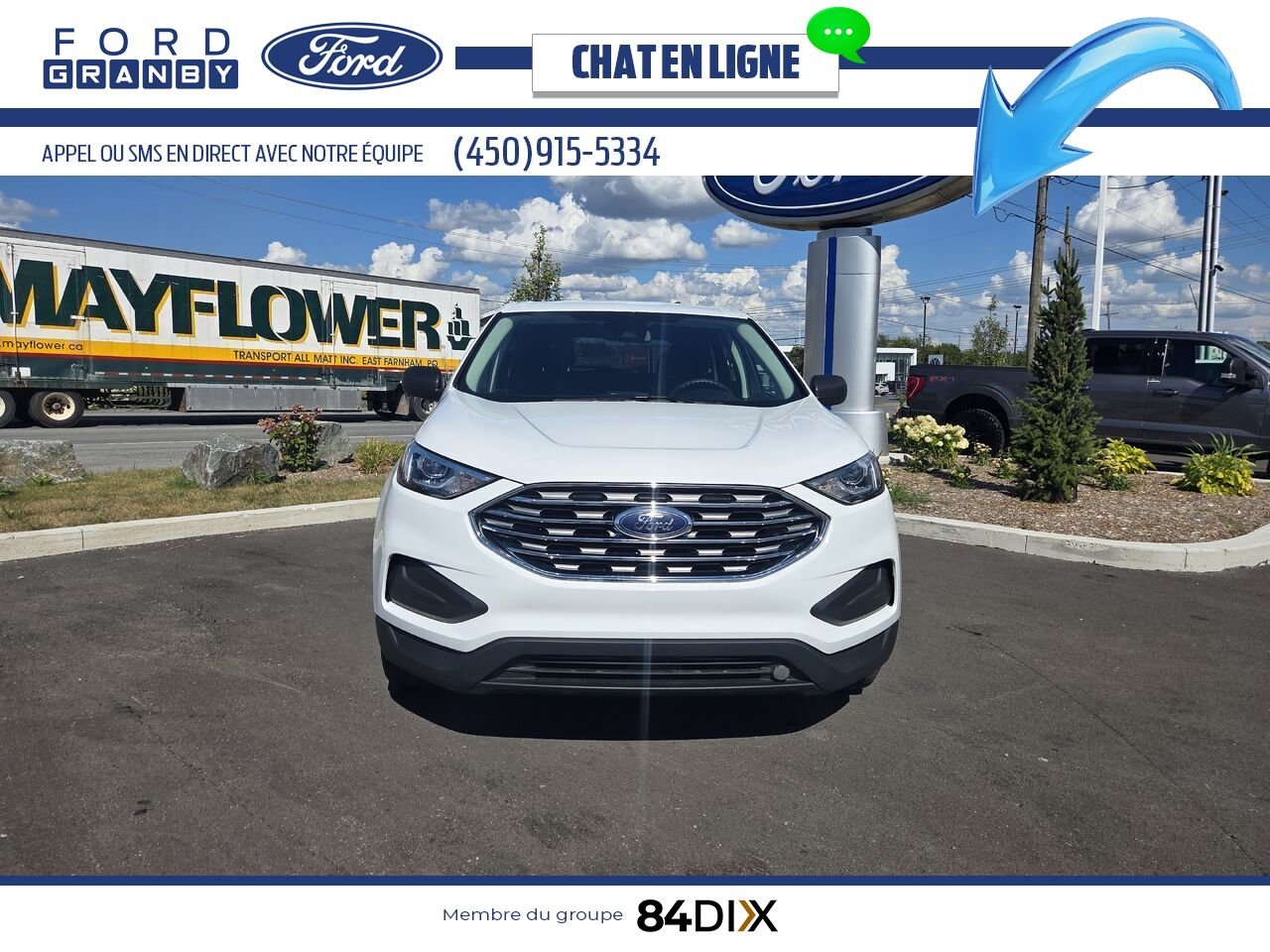 2022 Ford Edge White Granby - photo #1