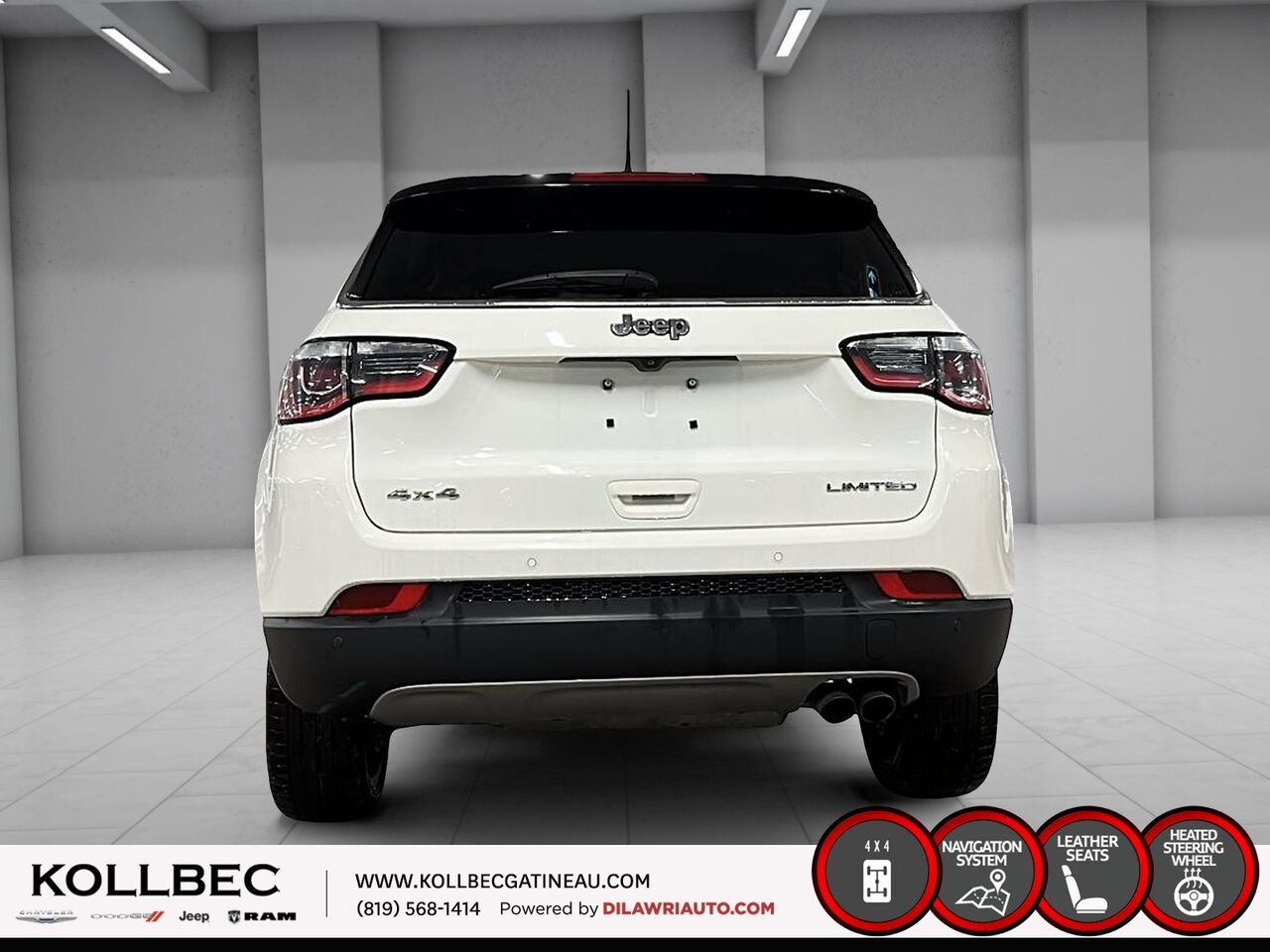 2018 JEEP COMPASS Limited 4x4 White Ottawa & Gatineau - photo #14