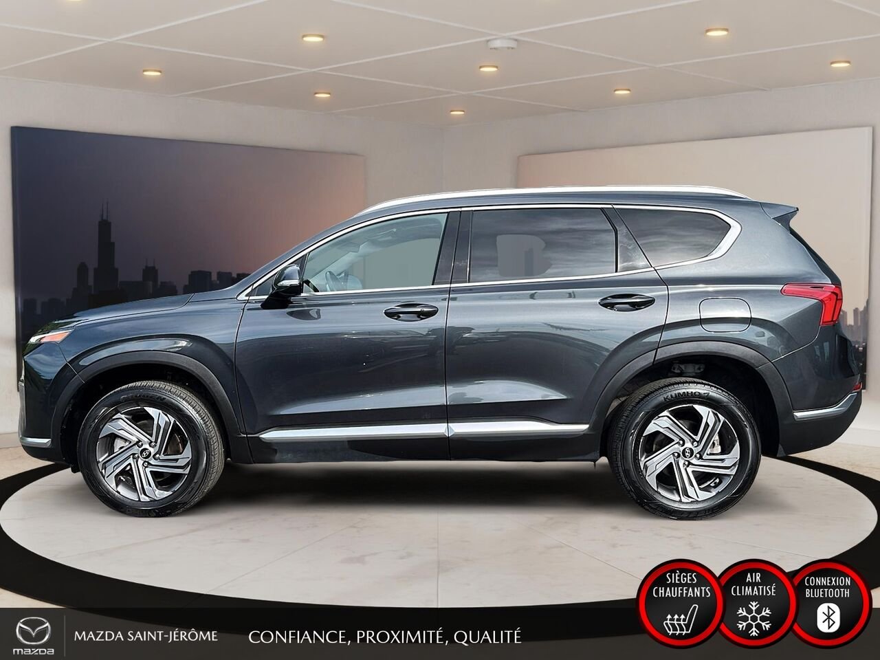 Hyundai Santa Fe Preferred TI avec ensemble Trend | TOIT PANO | CUIR | AWD | 2023 Gris Saint-Jérôme - photo #10