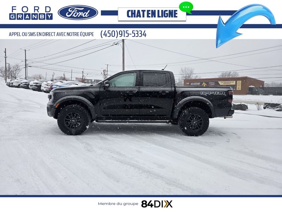 Ford RANGER Raptor cabine SuperCrew 4RM caisse de 5 pi 2024 Noir