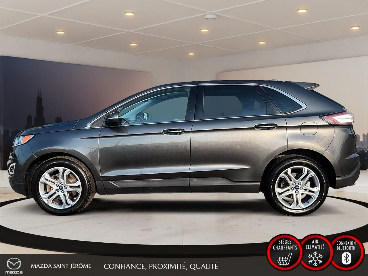 2018 Ford Edge Titanium | TOIT PANORAMIQUE | CUIR | AWD | Grey Saint-Jérôme - photo #10