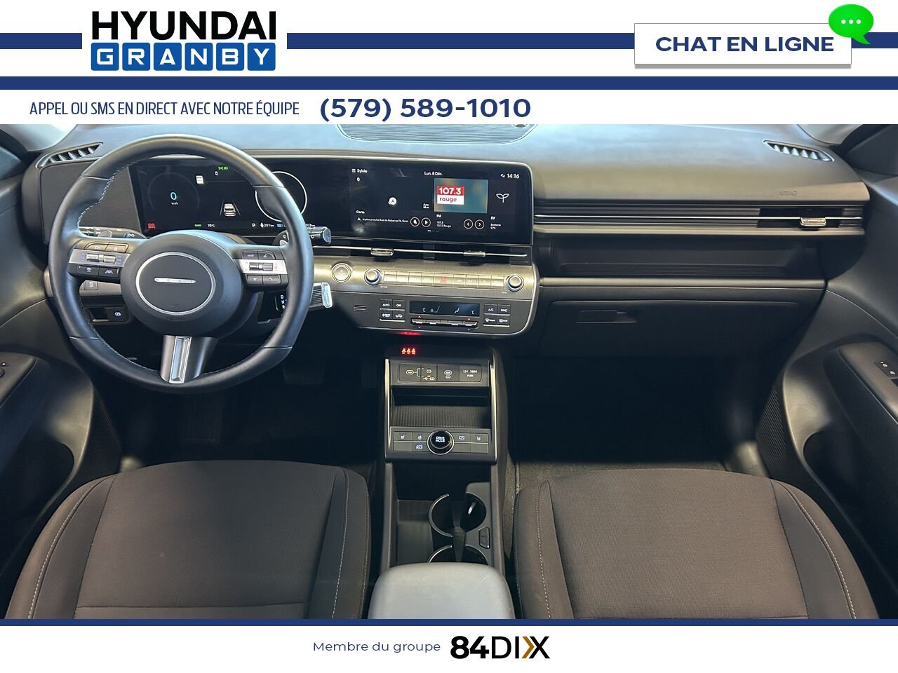 Hyundai Kona électrique 2024 Blanc Granby - photo #11