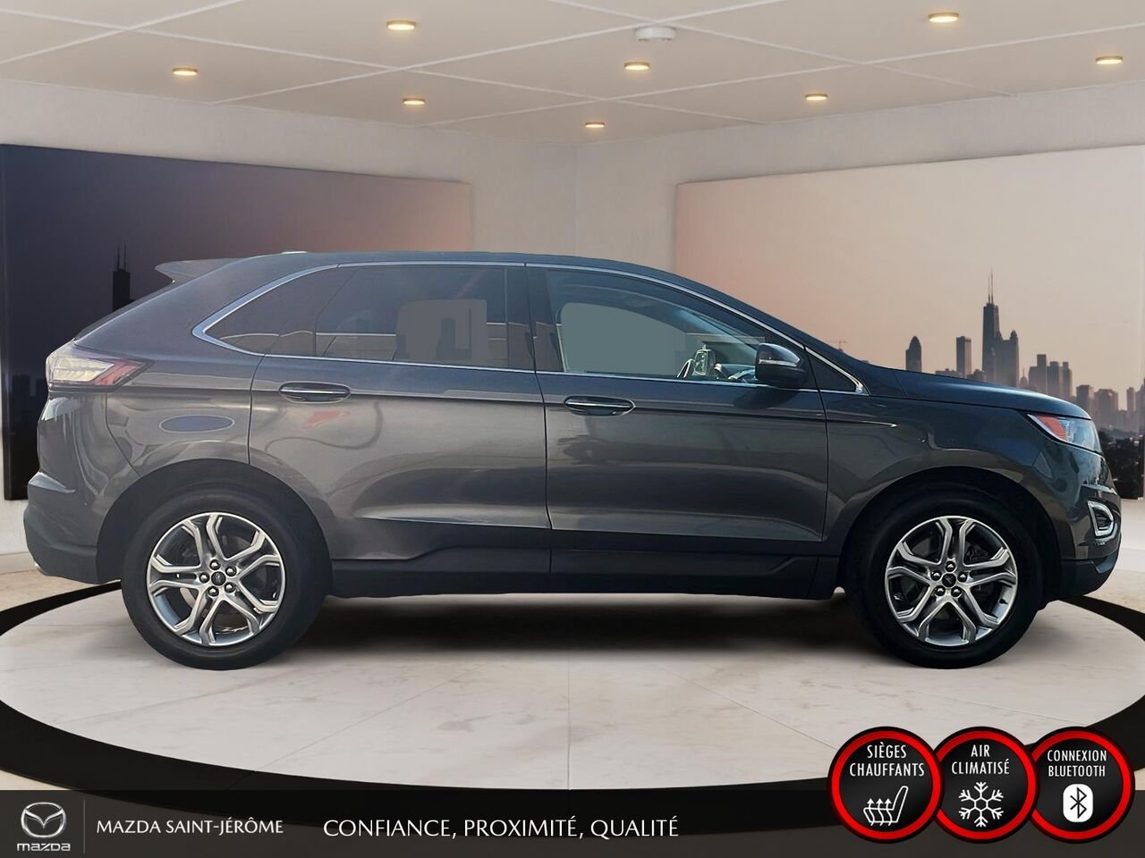 2018 Ford Edge Titanium | TOIT PANORAMIQUE | CUIR | AWD | Grey Saint-Jérôme - photo #4
