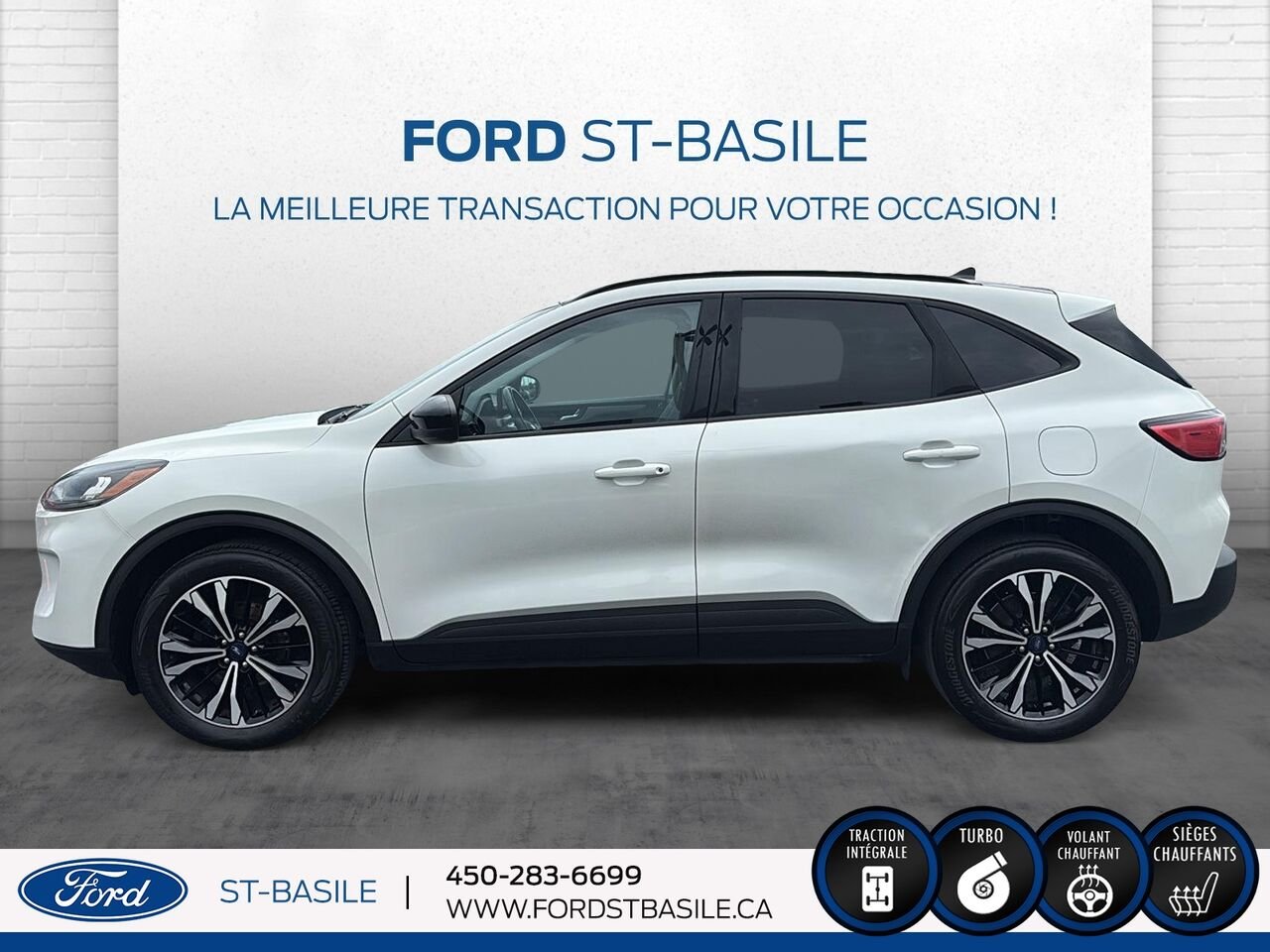 2021 Ford Escape White Saint-Basile-le-Grand - photo #2