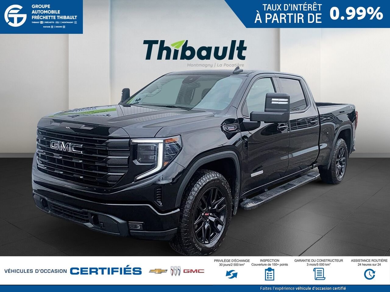 GMC SIERRA Elevation cabine multiplace 4RM 157 po 2024 Noir Montmagny - photo #0