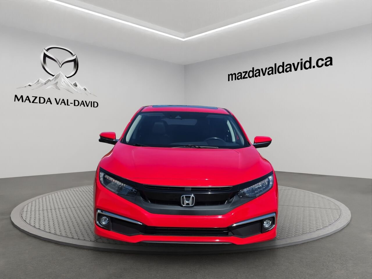 Honda Civic Berline Tourisme CVT, Navigation, Toit ouvrant, Apple Carplay 2020 Rouge Val-David - photo #2