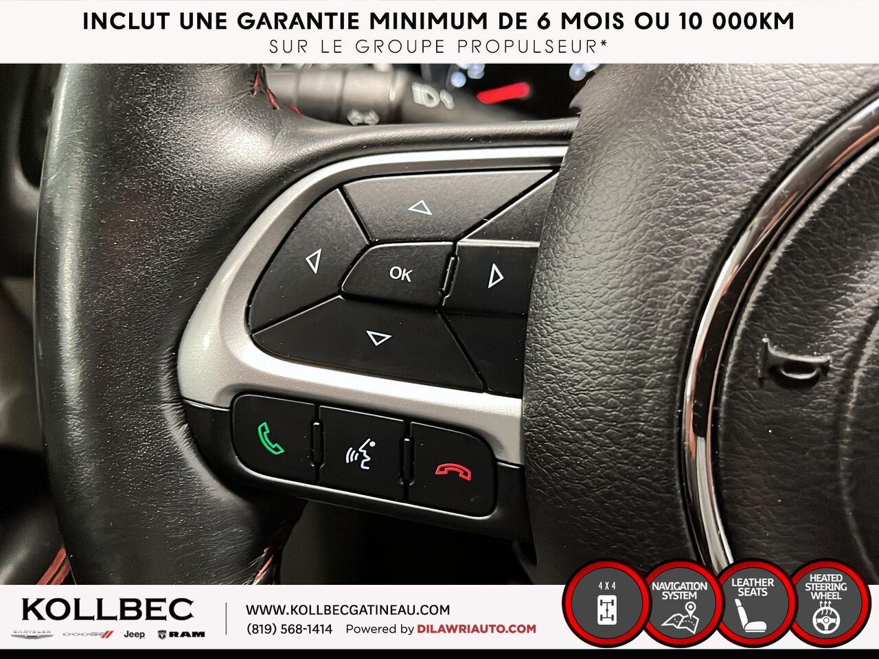 JEEP COMPASS Limited 4x4 2018 Blanc Ottawa & Gatineau - photo #8