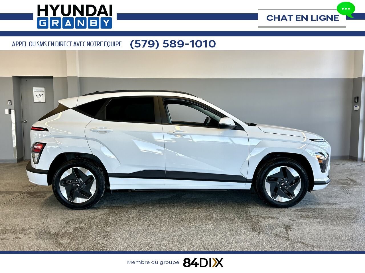 Hyundai Kona électrique 2024 Blanc Granby - photo #7