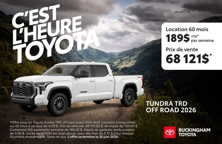 2026 Juin Custom1 Toyota Tundra FR