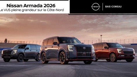 Nissan Armada 2026 à Baie-Comeau : Le VUS pleine grandeur conçu pour la Côte-Nord