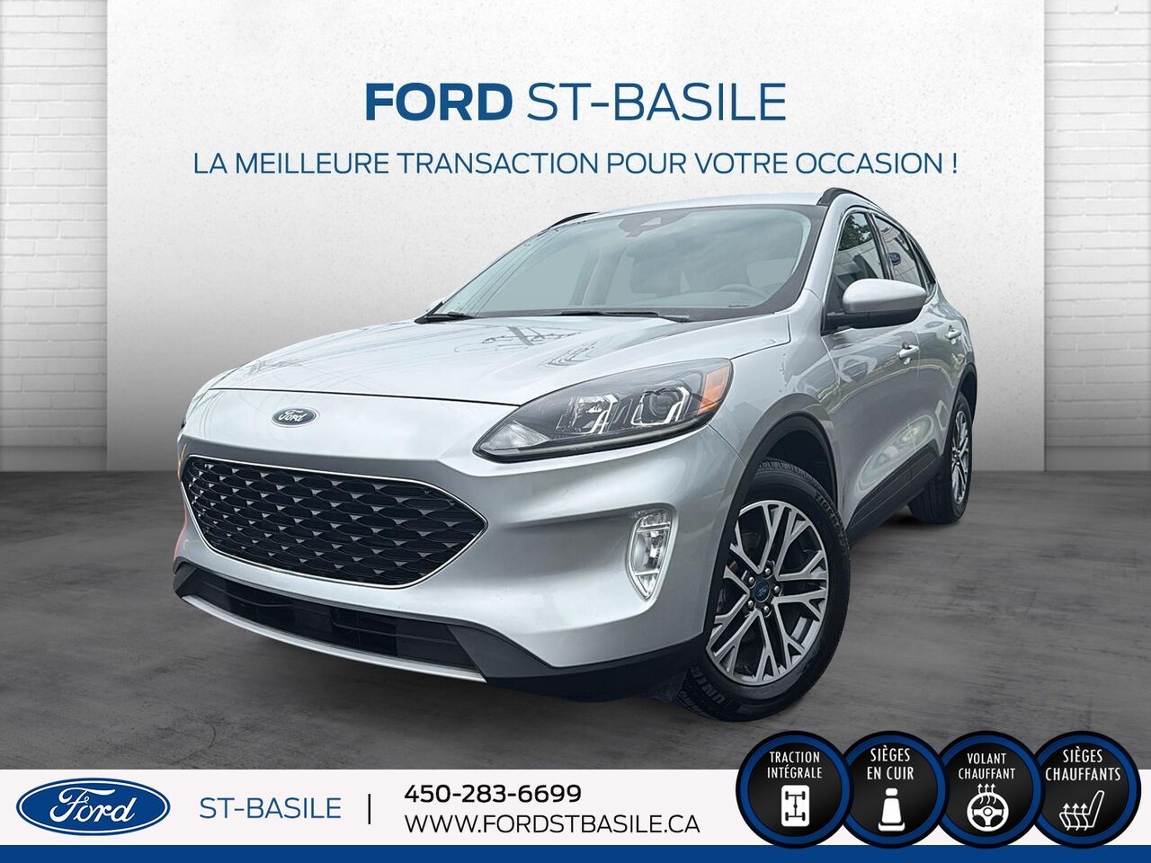 Silver 2020 Ford Escape SUV / Crossover All-Wheel Drive Automatic