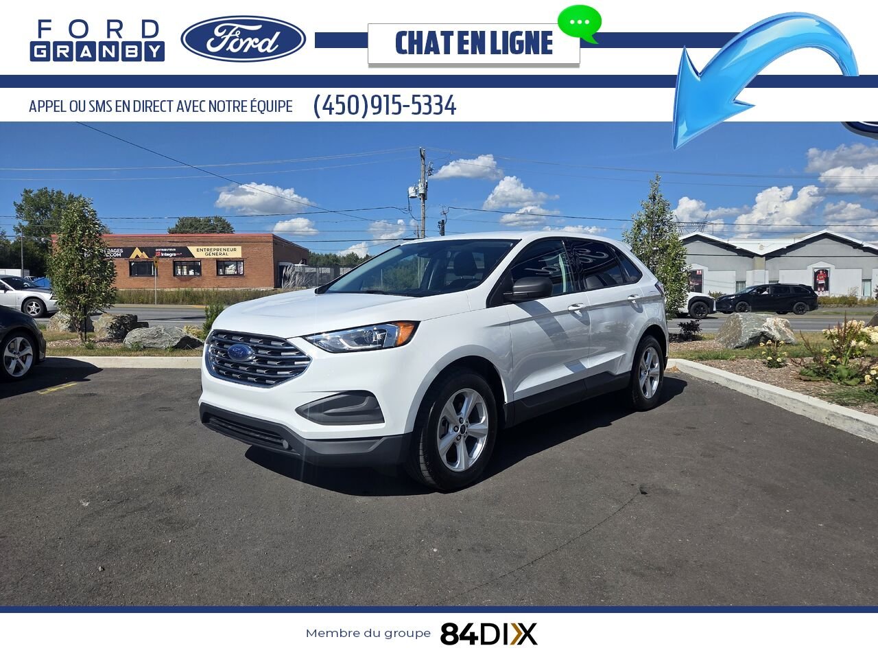2022 Ford Edge White Granby - photo #2