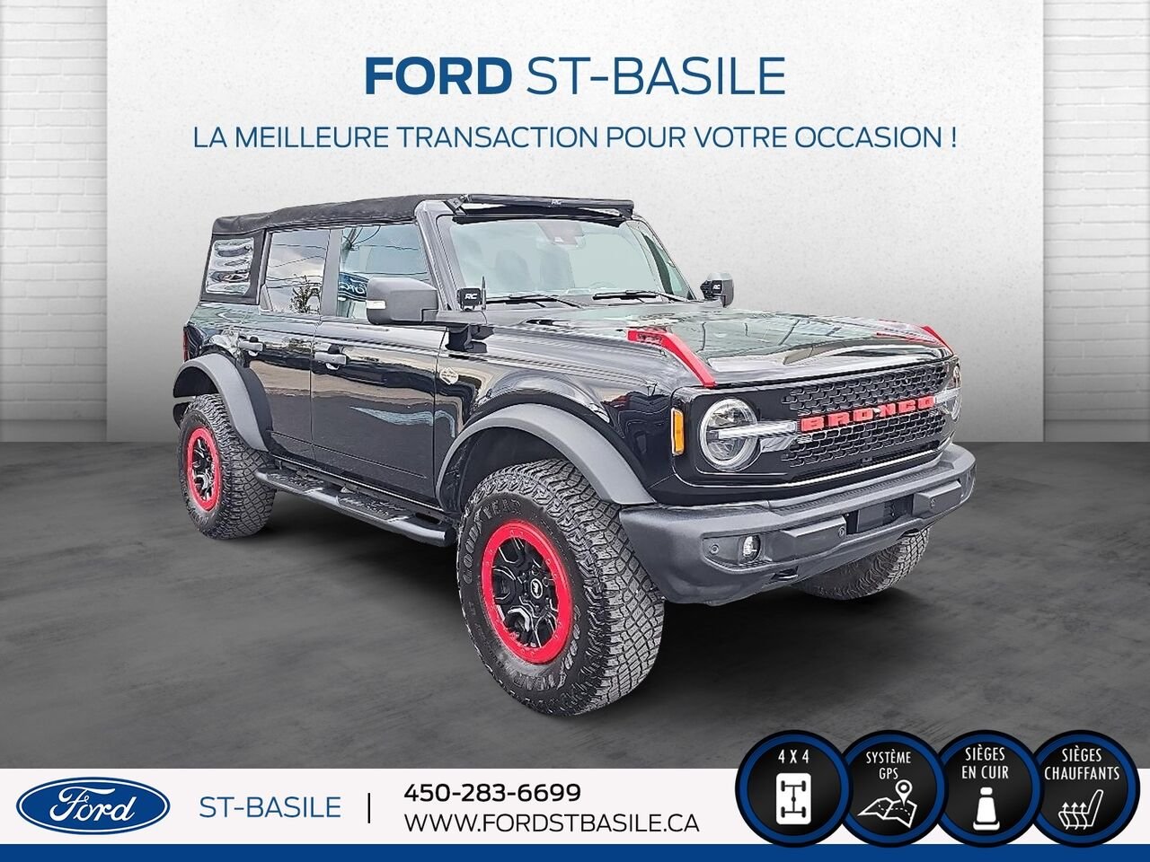 Ford BRONCO 2022 Noir Saint-Basile-le-Grand - photo #8