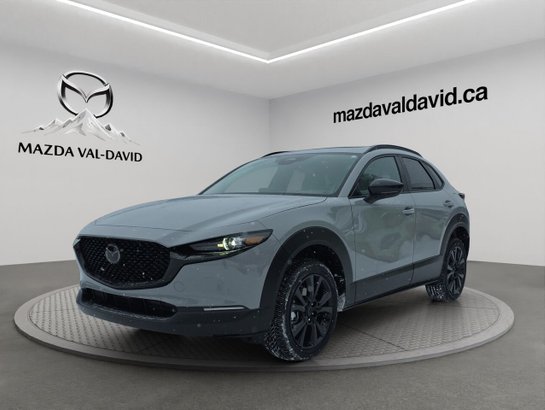 2026 Mazda CX-30 2.5 S Kuro AWD, Toit ouvrant, Sièges en similicuir, Barre de toit peintes Aero Grey Metallic