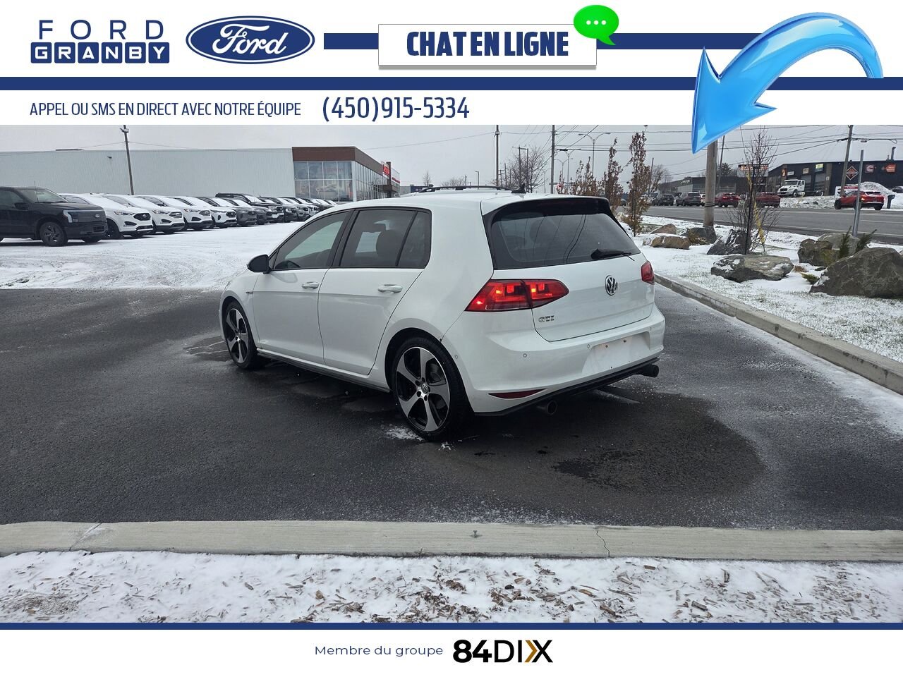 2016 Volkswagen Golf GTI White Granby - photo #4