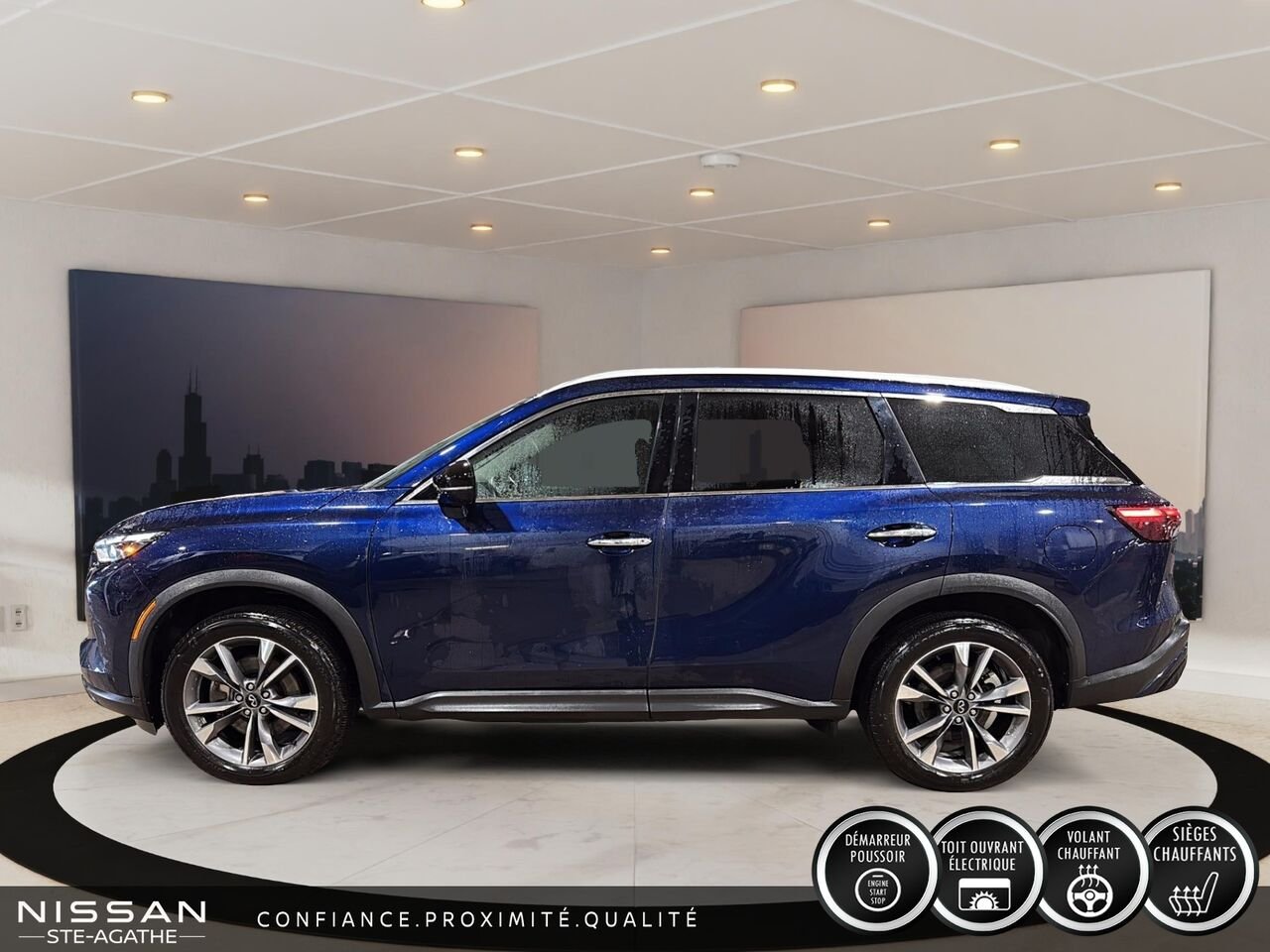 INFINITI QX60 LUXE|TOIT| CUIR| CARPLAY 2024 Bleu Saint-Jérôme - photo #5