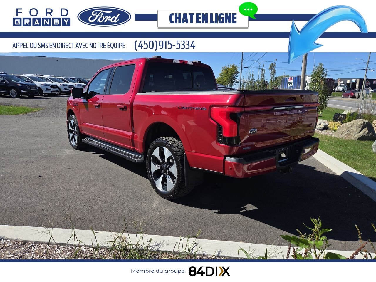 2023 Ford F-150 Lightning Red Granby - photo #4
