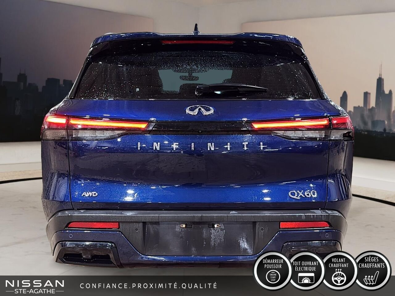 2024 INFINITI QX60 LUXE|TOIT| CUIR| CARPLAY Blue Saint-Jérôme - photo #3