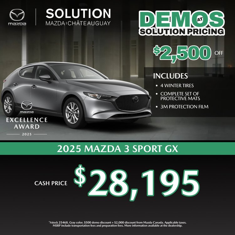 Solution mazda promo mai MAZDA 3 GX 2025 EN