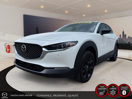 2022 Mazda CX-30 GT avec moteur turbo | TOIT OUVRANT | CUIR | AWD | White
