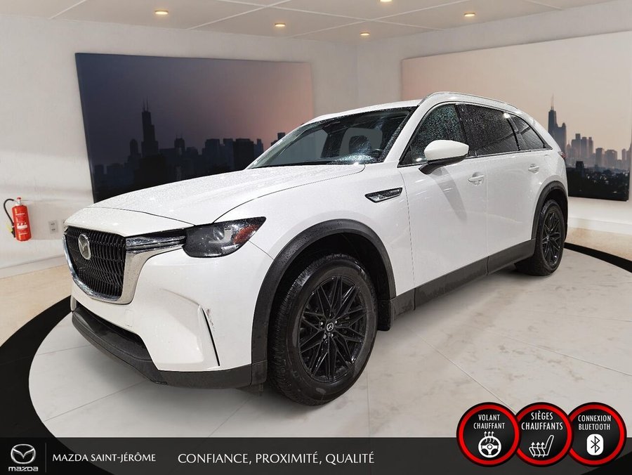2024 Mazda CX-90 hybride rechargeable GS-L | TOIT OUVRANT | CUIR | AWD | 7 PLACES | White